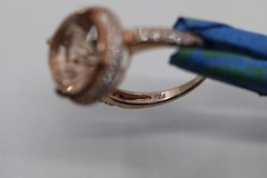 Amber Gemstone Ring Vermeil Sterling Silver