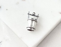 Vintage 925 Sterling Silver Wishing Well Charm Pendant