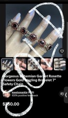 Antique 14k Gold Garnet Coral Onyx Necklace 28″