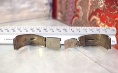 Vintage Navajo Sterling 2 Piece Kingman Mine Turquoise Watchband 4 1/8″