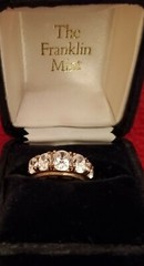 Sterling White Stones Ring Vintage – The Franklin Mint – Great shine