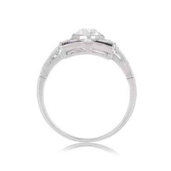 1.50Ct Round Lab-Created Diamond Art Deco Style Halo Statement Ring 925 Silver