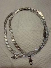 Vtg 925 SterSilver 24”-16g Awesome Herring Bone Necklace!