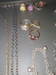 26 pcs jewelry drawer costume jewelry, RG, GP, 925/ Rings, necklaces, bracelets