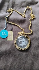 Trifari Glass Pendant Sagittarius Necklace