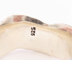925 Sterling Silver Vintage Ring Floral Engraved Spinner Band Sz 11.5 RG36532