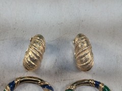 JOMAZ Joseph Mazer Interchangeable Earrings Doorknockers Vintage