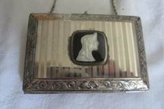 Vintage Antique Belais 14 K White Gold Front Edwardian Compact – 2″ by 3″