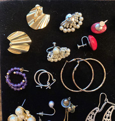 Vintage 21 PC. Earring Job LOT! 7-Clip-ons, 13-Pierced, 1-Pendant!