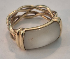 Vintage Custom Designed 14K Yellow Gold Ring Size 8 6.9 grams