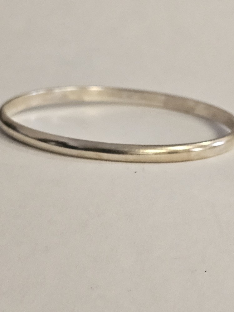 VINTAGE 1970’S HAND WROUGHT IC STERLING SILVER 925 BANGLE BRACELET