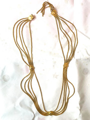 Vintage Christian Dior 5-strand gold-tone chain necklace/ belt