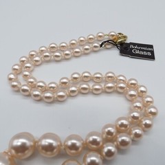 Lady Remington Pink Faux Pearl Necklace Graduated Classic Beaded 21″