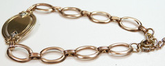 Retro Diamond 10K Multi-Tone Gold Diamond Bracelet Length 7 1/2″ Deco