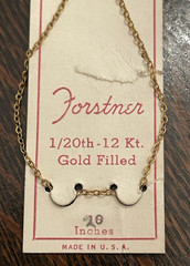 Vintage 13″Forstner 12kt. Gold Filled Woman’s/Child’s chain & pendant w/initials