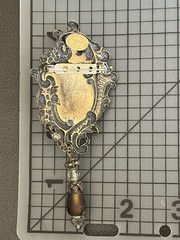 Vintage Rare Victorian style signed Maya Evangelista smoky topaz 1950-1960