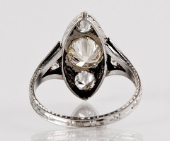 Antique Style 1.80ctw Lab Created Diamond Engagement Art Deco 14k White Gold FN