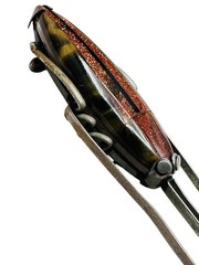 Antique Art Nouveau Beetle Bug Goldstone Obidome Kimono Belt Sash Slide Jewelry
