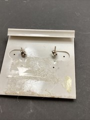 Vintage Costume Fashion Jewlery Sterling Silver Coin Pierced Earrings.