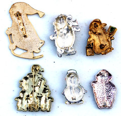 Vintage to Now Lot of 6 Penguin Brooch / Pin – Christmas Holiday Winter