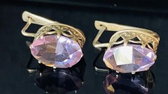 Earrings Silver 875 USSR vintage star Women’s jewelry, gifts, 339