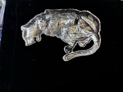 Vintage Silver Tiger Brooch