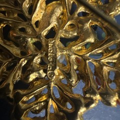 AUTHENTIC SWOBODA STARFISH BROOCH ~ MULTI-STONE, FRESH WATER PEARL