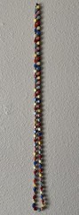 Vintage RARE Collectors Square Glass Bead Hand Strung 50” Necklace