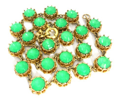 J Crew Georgian Riviere Necklace Anna Wintour Collar Chrysoprase Green Collet