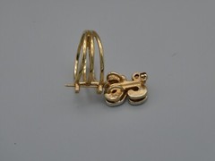 Letter L Convertible 3-in-1 Ring Pendant Brooch 18k GP Rhinestone Sz 6.25 15mm