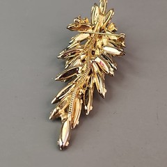 Vintage Rhinestone Brooch Clip Earrings Set Blue Waterfall Articulated Designer
