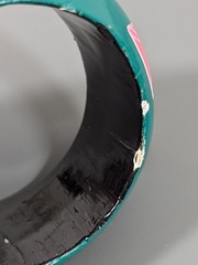 Vintage Hand Painted Wide Bangle Bracelet Summer Clothes Swimming 8.5 in