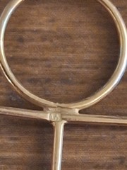 Vintage Estate Egyptian 18K Yellow Gold Ankh Figure! 1.25″ L!! In Original Box!!