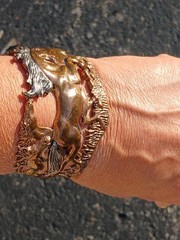 Vintage Horse Cuff The Good Collective Bronze Sterling Silver Accents Bracelet