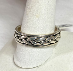 Vintage Sterling Silver Spinner Ring Wedding Band Size 14 NOS 8g