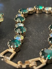 Weiss Emerald Green & Aurora Borealis Set (Brooch, Bracelet, & Earrings)