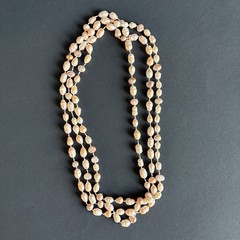 Vintage Baroque Freshwater Pearl 52” Necklace Knotted Endless Rope Strand
