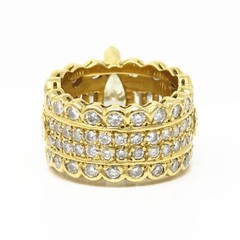 NYJEWEL 18k Yellow Gold 8ctw Diamond Ring Center Diamond 2.46ct
