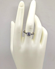 Vintage Elegant RING Silver 925 with Bright Stone -size: 8.5US (18.5mm)| UA #57