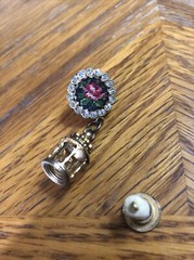 Antique Vintage Bird Cage Perfume Pendant Stamped Austria Beautiful Detail