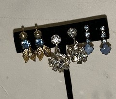 Vintage Jewelry Lot Mixed Estate 1950s+ Silver Jade Pearls Rings Earrings