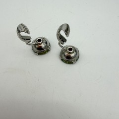 Vintage Sarah Coventry Watermelon Rivoli Clip On Earrings Rare