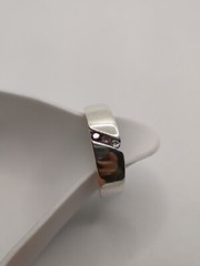ACTM Vintage Sterling Silver .925 2mm Multi Gemstone Ring Size 7.5