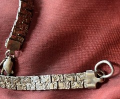 Vintage Silver Plated Nugget Style Bracelet