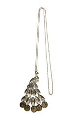 Vtg 80s Silver Tone Stunning Peacock Necklace, Bird, Animal, Work, Office,Boho