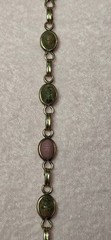 VTG 1/20 14K GOLD FILLED MULTI GEMSTONES CARVED BRACELET 7.5″ L