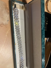 vintage suzanne somers 3 row CZ pear bracelet- original $117 tag on