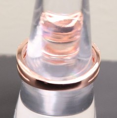 Champagne topaz ring oval halo DMQ CZ rose gold clad sterling silver 925 QVC Sz7