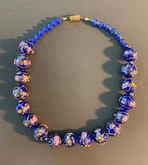 Vintage Venetian Murano Glass Bead Necklace- 1950s–1970s
