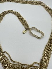 VTG JOHN EDWARD PSYCHIC MEDIUM CHAKRAS NECKLACE PENDANT Gold Tone Estate Read
